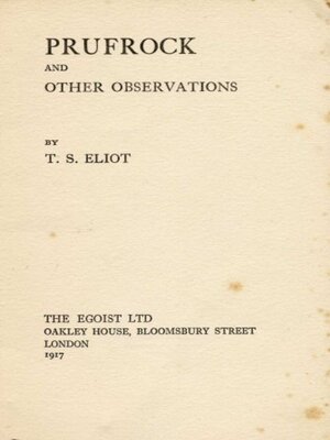 cover image of Prufrock and Other Observations